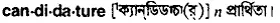 candidature Meaning in Bangla Academy Dictionary