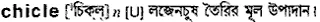 chicle Meaning in Bangla Academy Dictionary