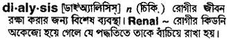 dialysis Meaning in Bangla Academy Dictionary