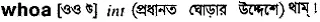 whoa! Meaning in Bangla Academy Dictionary