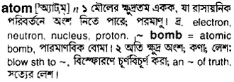 atom Meaning in Bangla Academy Dictionary