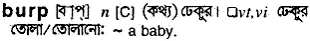 burp Meaning in Bangla Academy Dictionary
