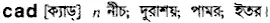 cad Meaning in Bangla Academy Dictionary