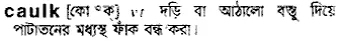 caulk Meaning in Bangla Academy Dictionary