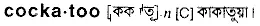 cockatoo Meaning in Bangla Academy Dictionary