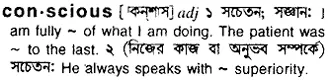 conscious Meaning in Bangla Academy Dictionary