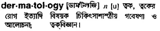 dermatology Meaning in Bangla Academy Dictionary