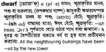 dwarf Meaning in Bangla Academy Dictionary