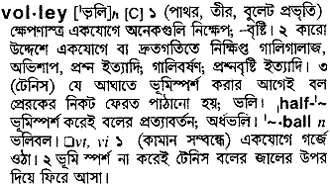volley Meaning in Bangla Academy Dictionary